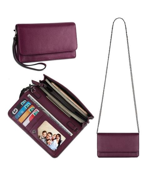 crossbody clutch with rfid blocking card slots|S.